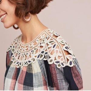 Anthropologie Paid Crochet Top S